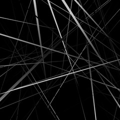 Aufkleber - Geometric art random intersecting lines. Asymmetric irregular li
