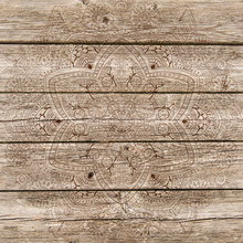 Digital Paper For Skrapbook Wood And Mandala Texture Background