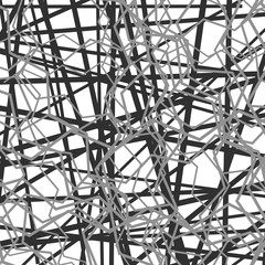 Aufkleber - Random chaotic lines abstract grayscale texture / pattern