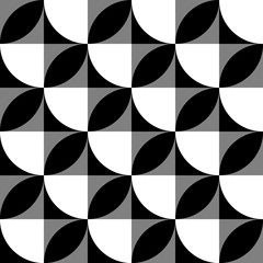 Poster - Geometric black and white pattern / background. Seamlessly repea