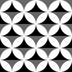 Poster - Geometric black and white pattern / background. Seamlessly repea