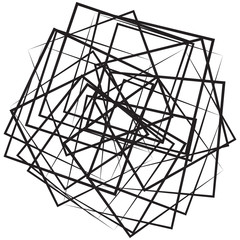 Poster - Geometric abstract illustration with irregular squares. Modern a