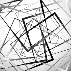 Poster - Geometric abstract illustration with irregular squares. Modern a