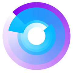 Aufkleber - Fading concentric circles. Geometric circular element with trans