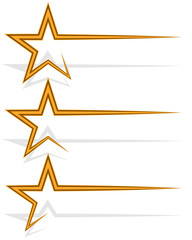 Aufkleber - star decoration element with dynamic line, trail