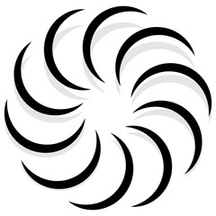 Aufkleber - Spirally design element, abstract geometric motif, symbol, logo
