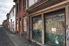 Street In Ghost Town Doel In Belgium