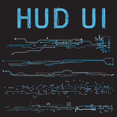 Wall Mural - HUD interface concept futuristic virtual graphic touch user