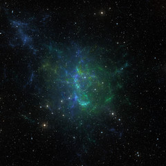  Stars nebula in space.