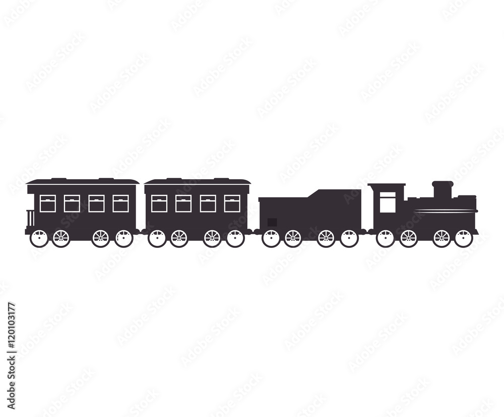 old train rail transport vehicle silhouette vector illustration Stock  Vector | Adobe Stock, image size:1000x826