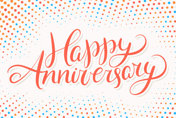 Poster - Happy Anniversary. Greeting card.