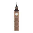iconic big ben london city building. british symbol. vector illustration