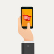 © antikwar1 - Hand holding smartphone with message icon