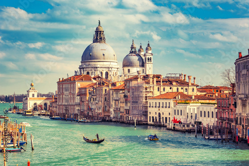 Grand Canal and Basilica Santa Maria della Salute in Venice Poster