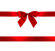 © tinymini - Red gift bow and ribbon on white background with clipping path.