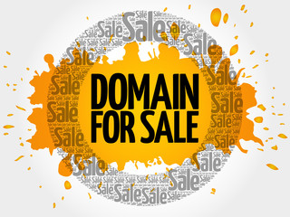 Poster - DOMAIN FOR SALE words cloud, business concept background