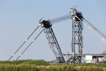 Wall Mural - bucket wheel excavator in an open-cast mining