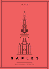 Minimal Naples City Poster Design