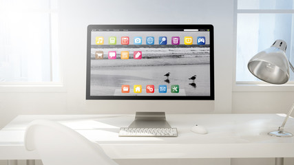 Poster - workspace background computer