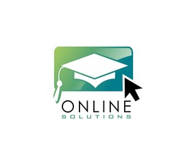 Wall Mural - Online education logo