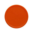Orange plastic chip fiche token money used to buy food and drink during event or festival - isolated over white