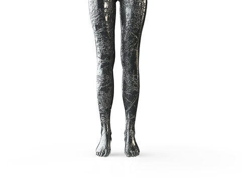 stone feet 3d rendered illustration of the human foot