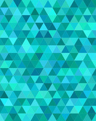 Poster - Teal triangle mosaic background design