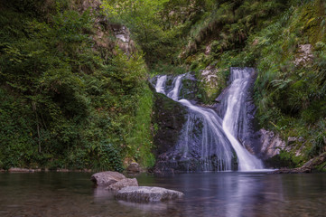 Die Allerheiligen-Wasserfälle im schönen Schwarzwald Sommer verträumt warmer stil