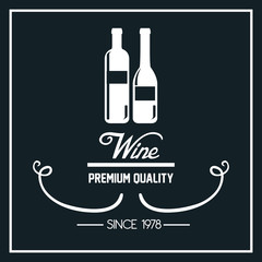 Wall Mural - wine label design isolated vector illustration eps10