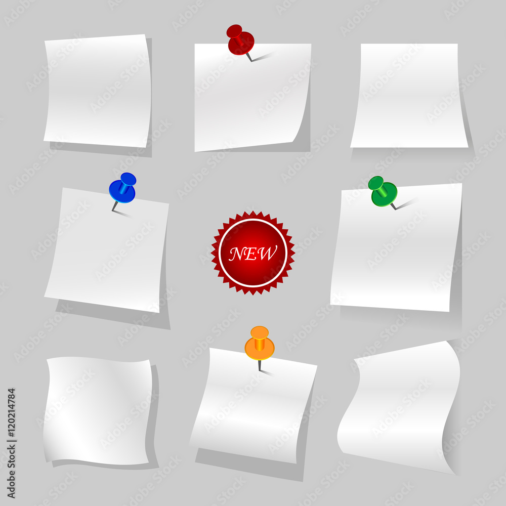 Isolate Paper Vector set of isolate papers and news logo, variations of curved sheets ...