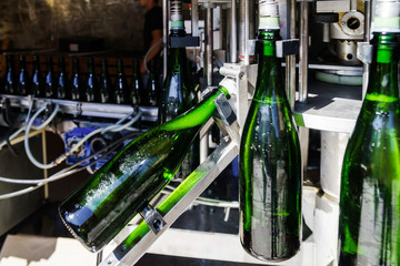 Automation bottling line for produce champagne in Alsace