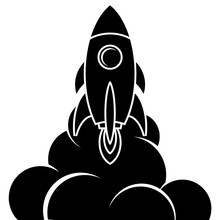 Space Rocket Shuttle Logo Logotype