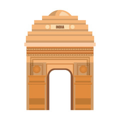 Sticker - monument gate delhi india country design vector illustration eps 10