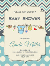 Beautiful Baby Boy Shower Card