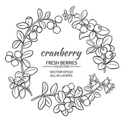 Sticker - cranberry vector set