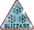 blizzard warning sign, vector illustration,