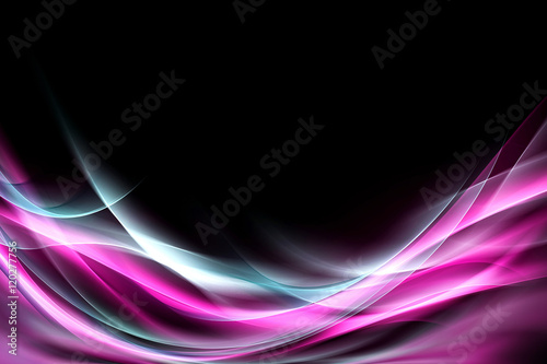 Naklejka - mata magnetyczna na lodówkę Digital Background Awesome Abstract Light Wave Design