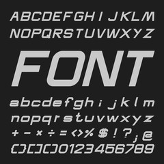 Poster - Create Alphabet Vector Font Design white font on a black background