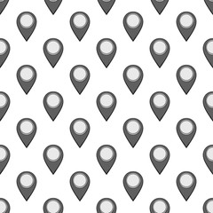 Poster - GPS sign seamless pattern on white background. Navigation design vector illustration