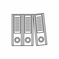 Poster - Office folders icon in outline style on a white background vector illustration