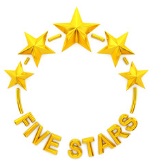 Wall Mural - Five golden stars