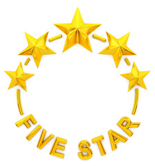 Wall Mural - Five golden stars