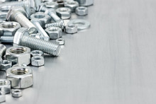 Screws And Bolts Of Different Size For House Renovation On Scrat