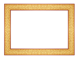 Wall Mural - Picture frame isolated on white background