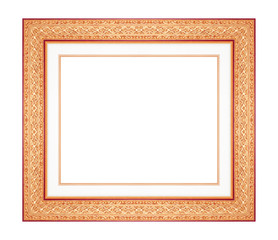 Wall Mural - Picture frame isolated on white background