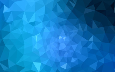 Dark blue polygonal design pattern, which consist of triangles and gradient in origami style.