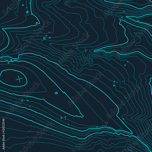 Fotografía Topographic map background concept with space for your copy