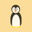 flat icon stylish background Emperor penguins