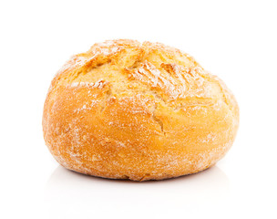 fresh bun on a white background