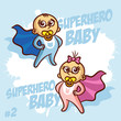 Superhero Baby Boy Girl Clipart